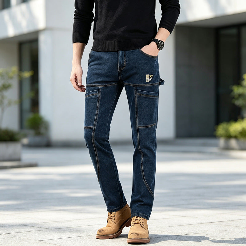 Herren Bequeme und stylische Workwear Denim Hose Shop Nory