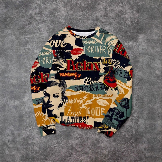 Damen Lässiger Sweatshirt mit kreativem Grafikdruck Shop Nory