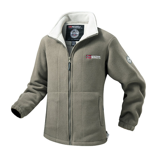Damen Fleecejacke mit Stehkragen, windabweisender Struktur & verstellbarem Kordelzugsaum Shop Nory