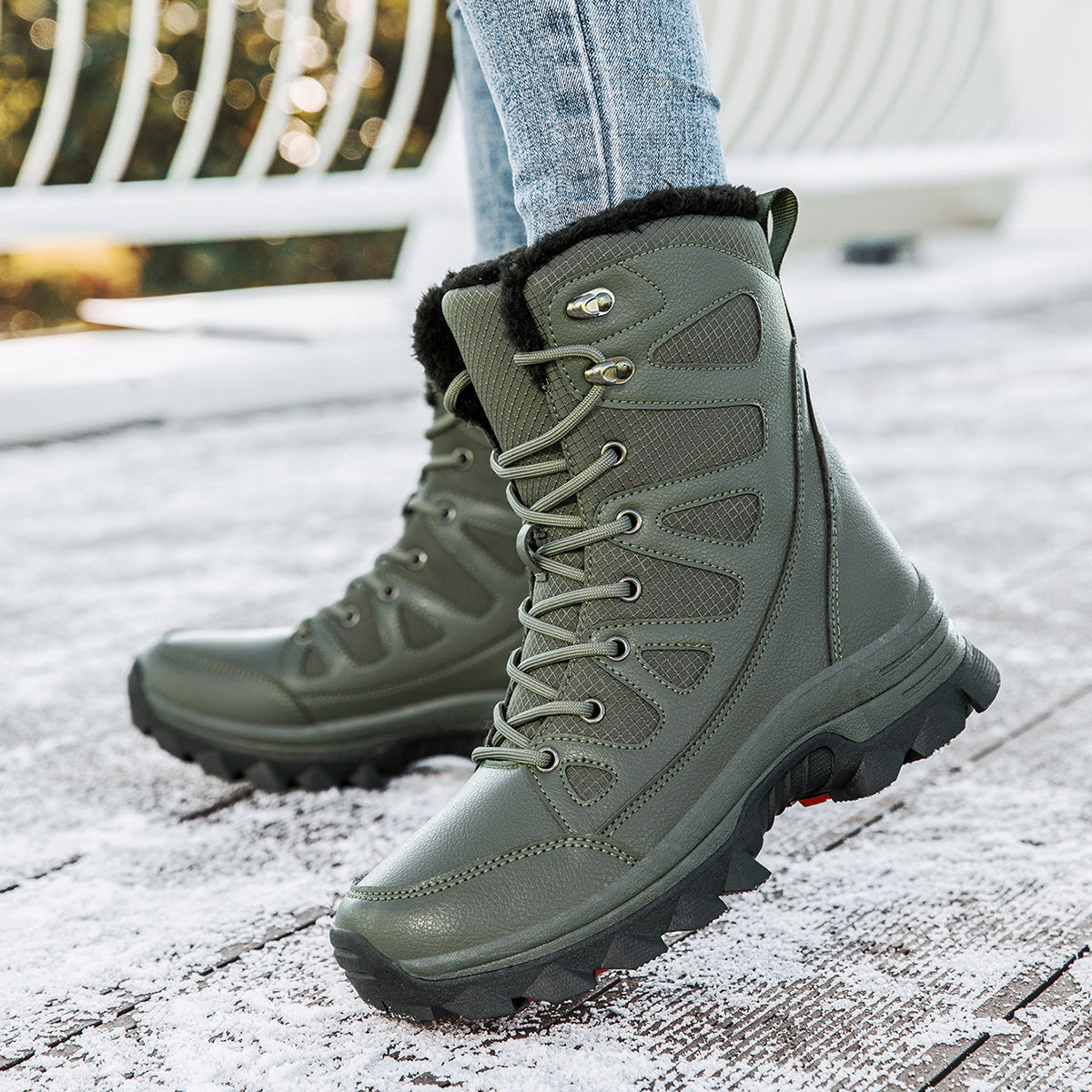 Damen Wasserdichte Winterstiefel mit isolierendem Futter und rutschfester Sohle Shopnory