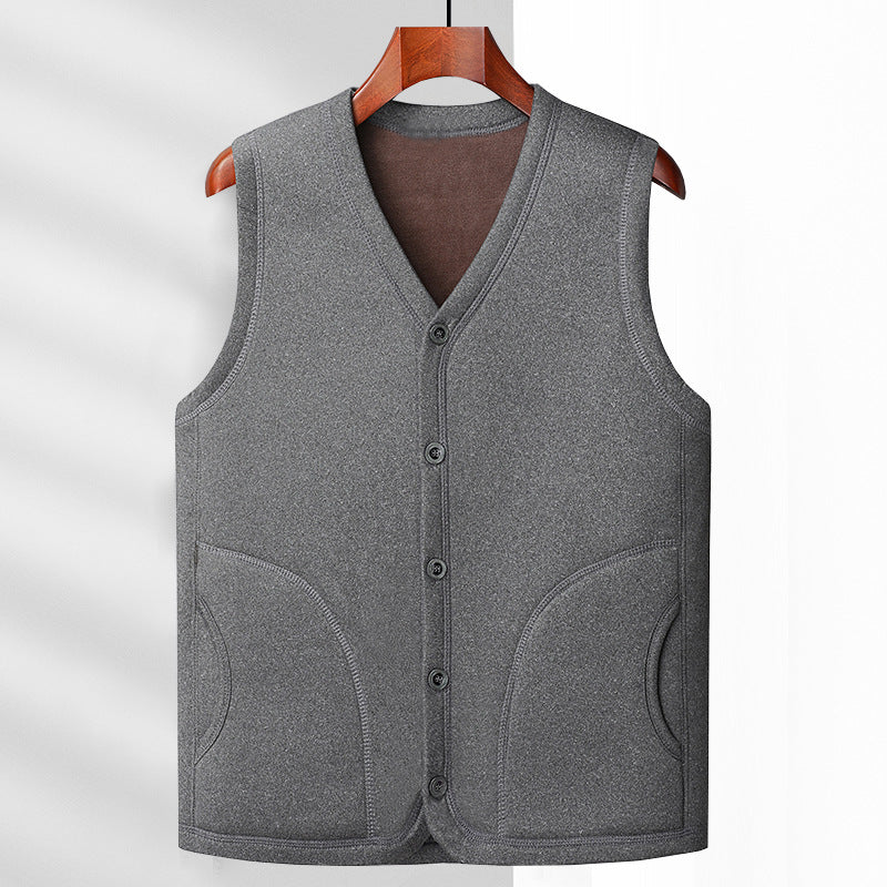 Herren Wattierte Thermo-Weste mit kuscheligem Fleece-Innenfutter und Knopfleiste Shop Nory