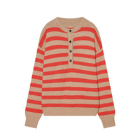 Rot‑Khaki gestreift