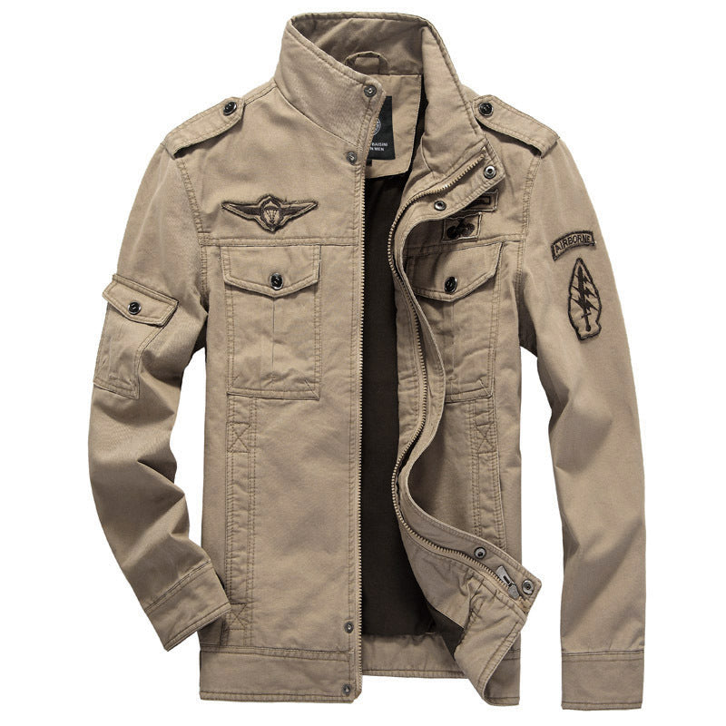 Herren Modische Militärjacke mit funktionalen Taschen Shop Nory