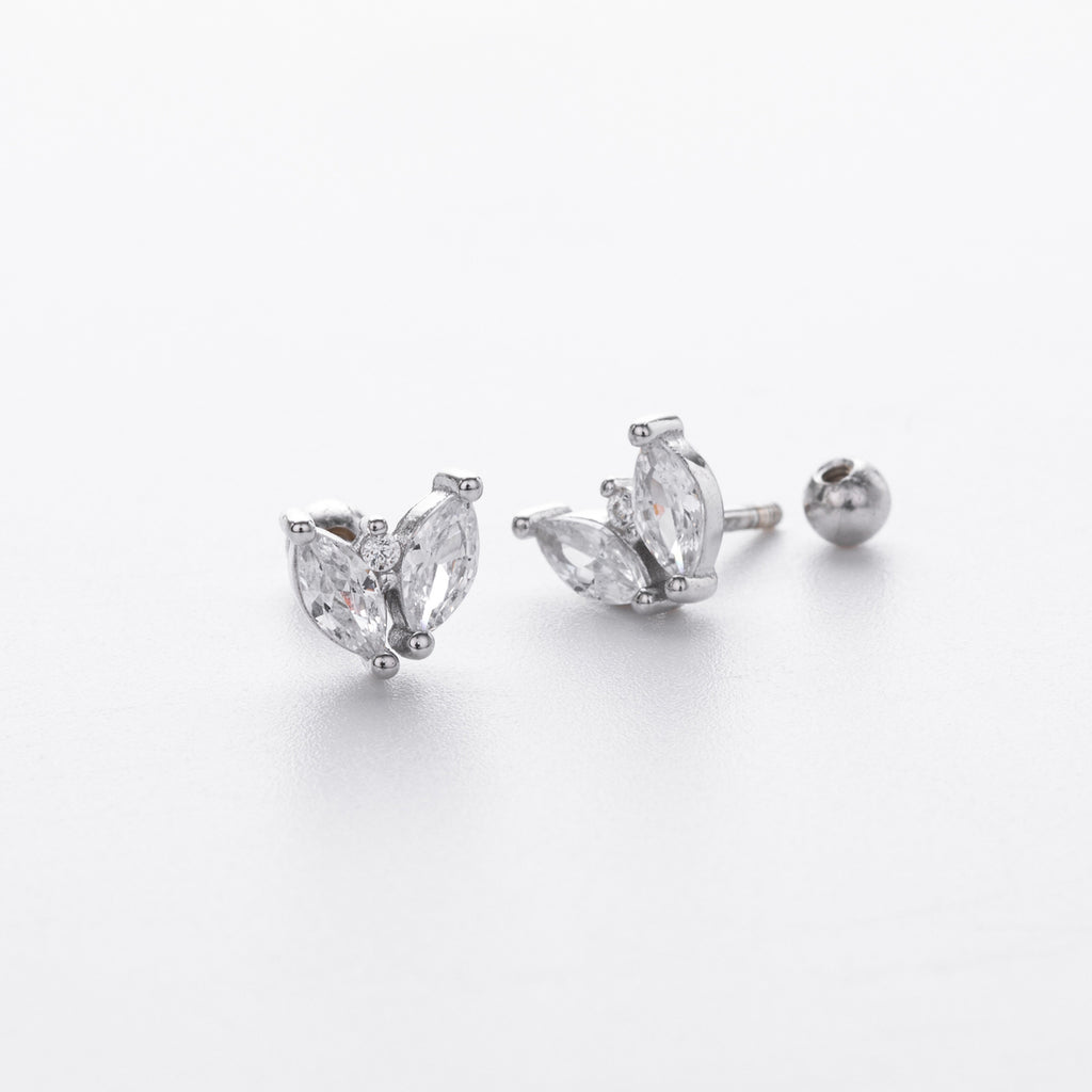 Damen Ohrstecker mit hochwertigem Zirkon in Schmetterlingsform Shop Nory
