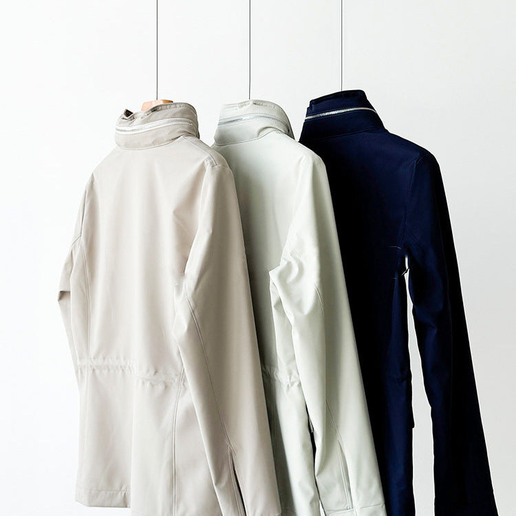 Damen moderne Utility-Jacke mit hohem Kragen Shop Nory