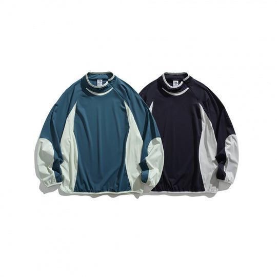 Unisex Weit geschnittenes winddichtes Funktions-Sweatshirt mit Kontrastpaneelen Shop Nory
