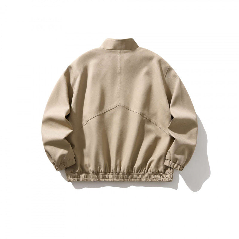 Unisex Leichte Oversize-Zipjacke im Bomberstil mit Stehkragen und elastischem Saum Shop Nory