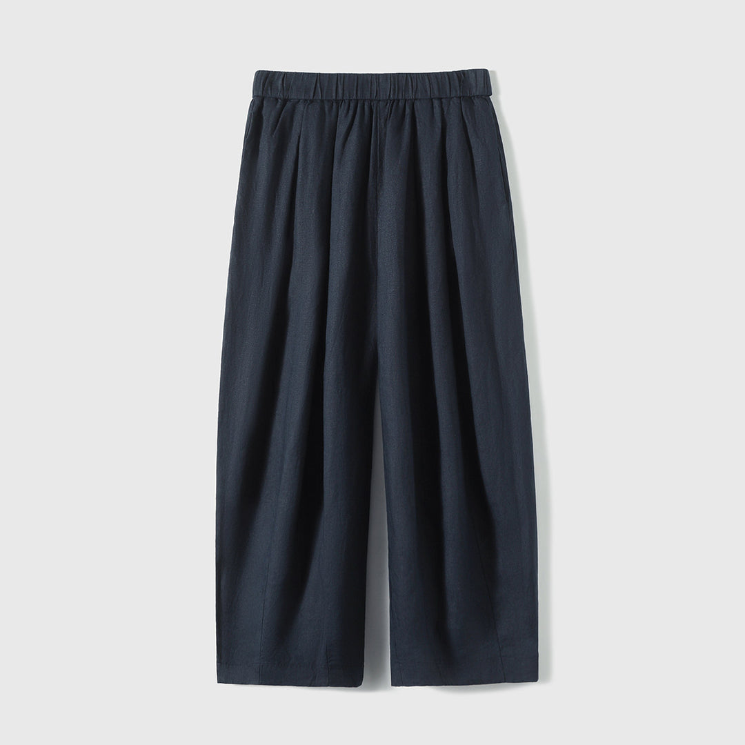 Damen Lässige, weit geschnittene Leinenhose Shop Nory