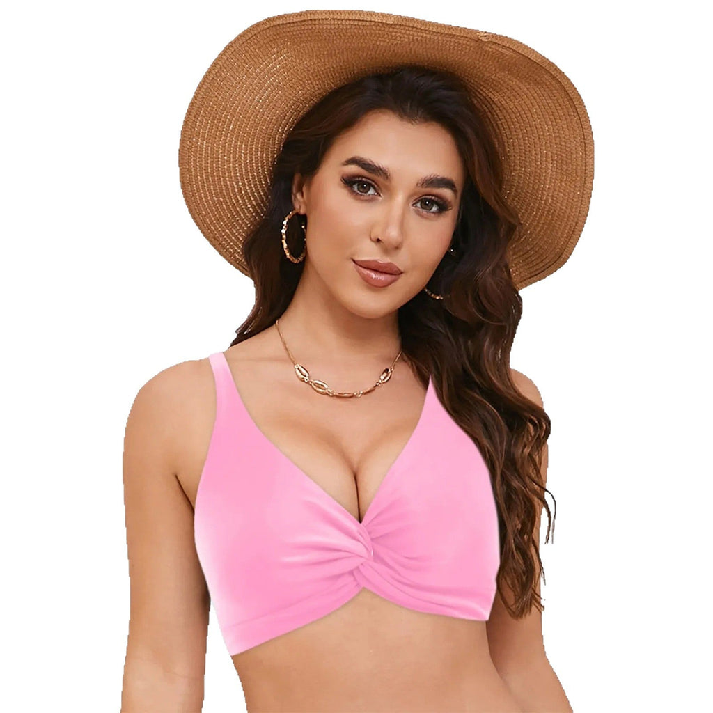 Damen Sportliches Bikinioberteil mit Twist-Design