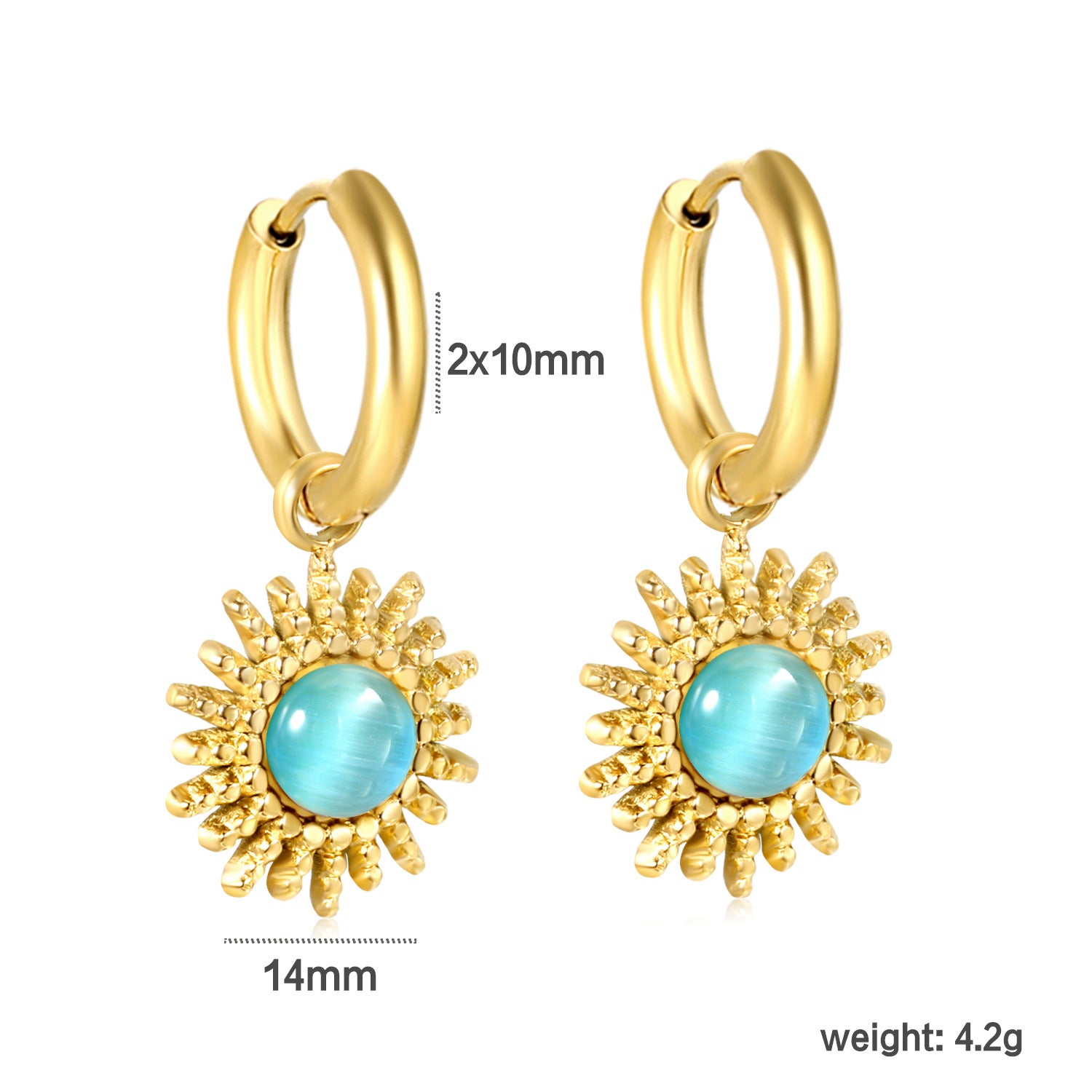 Damen Hängende Ohrhänger mit floralen Kristall-Details Shop Nory