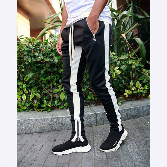 Herren Sportliche Slim-Fit Jogginghose mit Seitentaschen