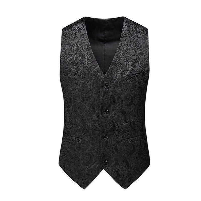 Herren Jacquardweste mit ornamentaler Struktur, spitz zulaufendem Saum und satinierter Rückseite Shop Nory