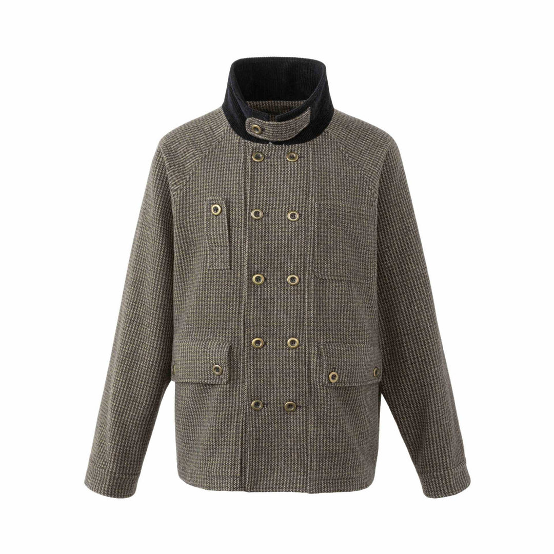 Herren Doppelreihiger Wollmix-Blouson mit Cordkragen und aufgesetzten Pattentaschen Shop Nory