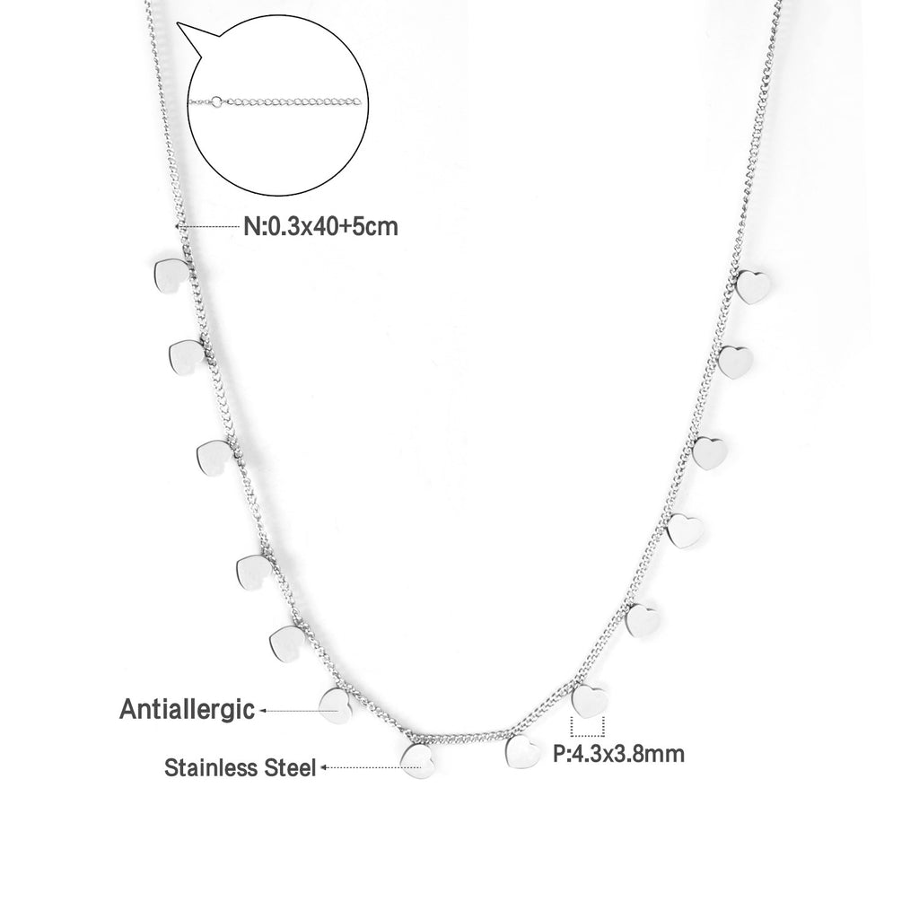 Damen elegante Goldplattierte Halskette mit geometrischen Anhängern Shop Nory