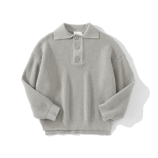 Damen Bequemer Strickpullover mit Knopfdetails Shop Nory