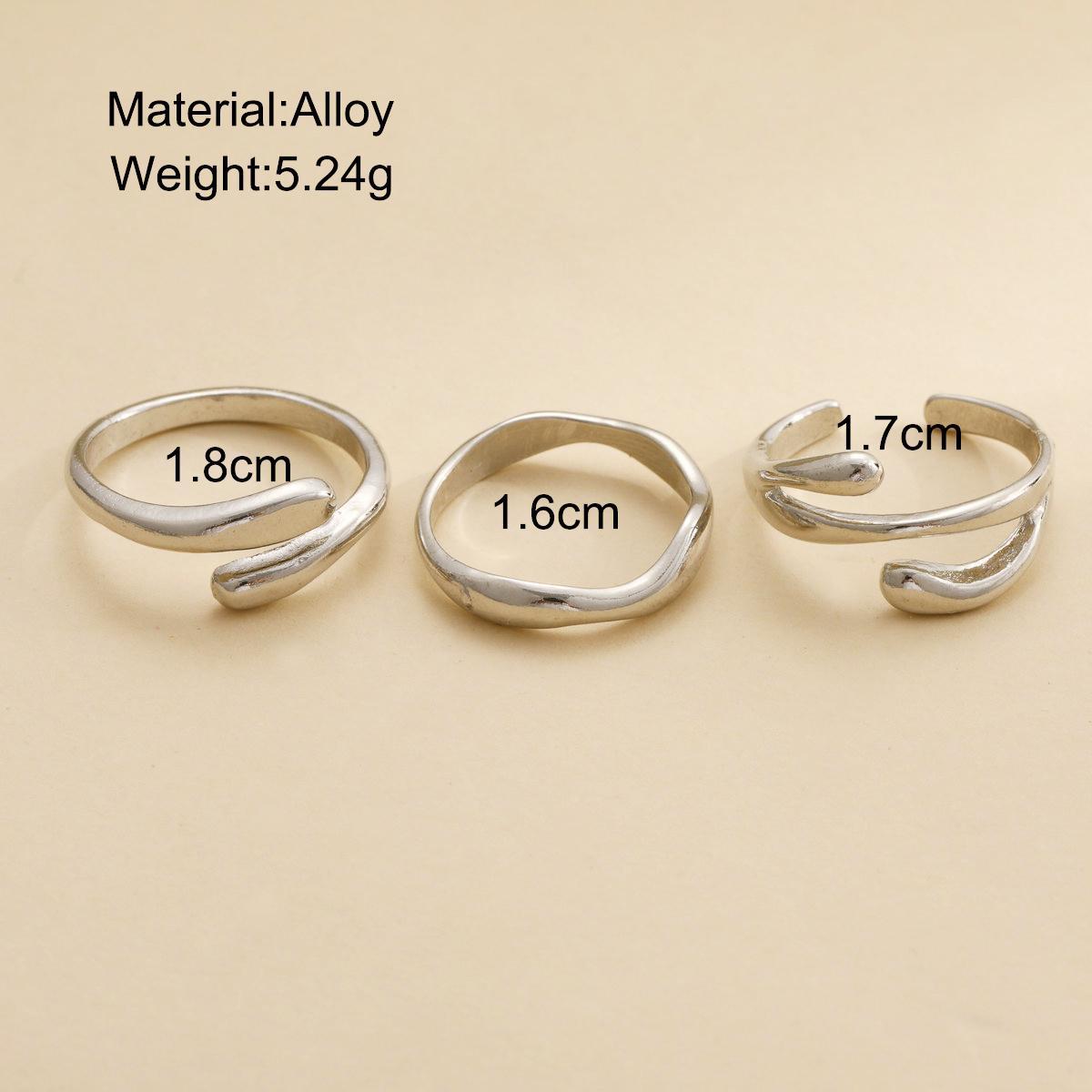 Damen Ring-Set mit kreativem, fließendem Design Shop Nory