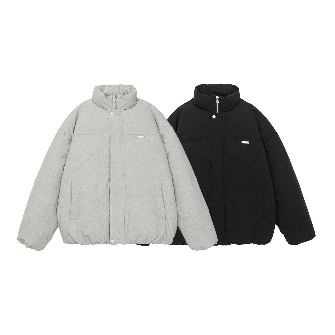 Damen Kurz geschnittene Oversize Steppjacke mit hohem Stehkragen und verdecktem Reißverschluss Shop Nory