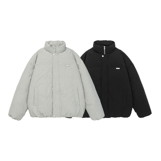 Damen Kurz geschnittene Oversize Steppjacke mit hohem Stehkragen und verdecktem Reißverschluss Shop Nory