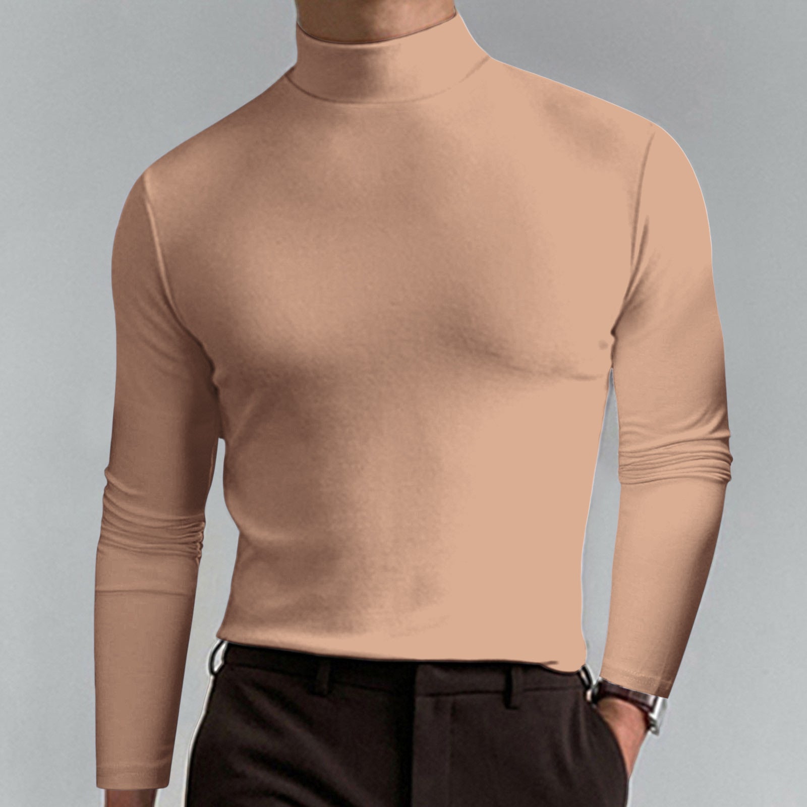 Herren Hochwertiger Rollkragenpullover ShopNory