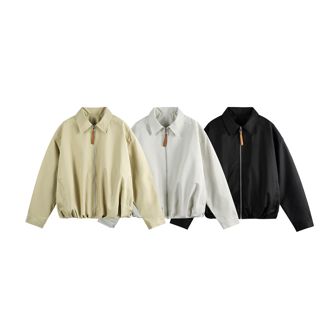 Unisex Kurzblouson im Boxy‑Cut mit Hemdkragen und gerafftem Saum Shop Nory