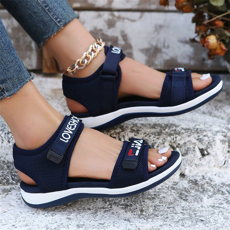 Damen Bequeme Sport-Sandalen mit verstellbarem Riemensystem und atmungsaktivem Mesh-Shopnory
