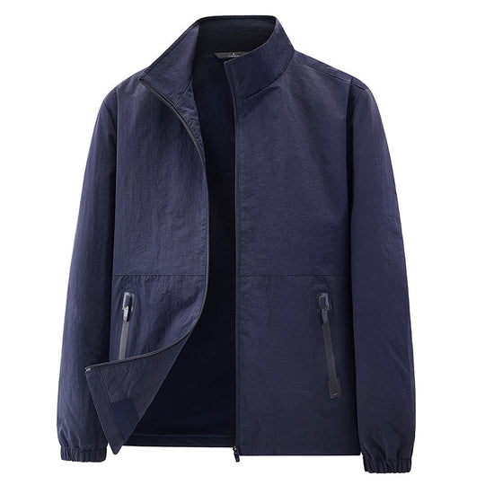 Herren Minimalistische Funktionsjacke mit Stehkragen, atmungsaktivem Meshfutter und wasserabweisenden Reißverschlüssen Shop Nory