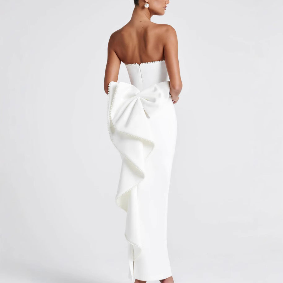 Damen Strapless Maxikleid mit raffinierter Silhouette und eleganten Details