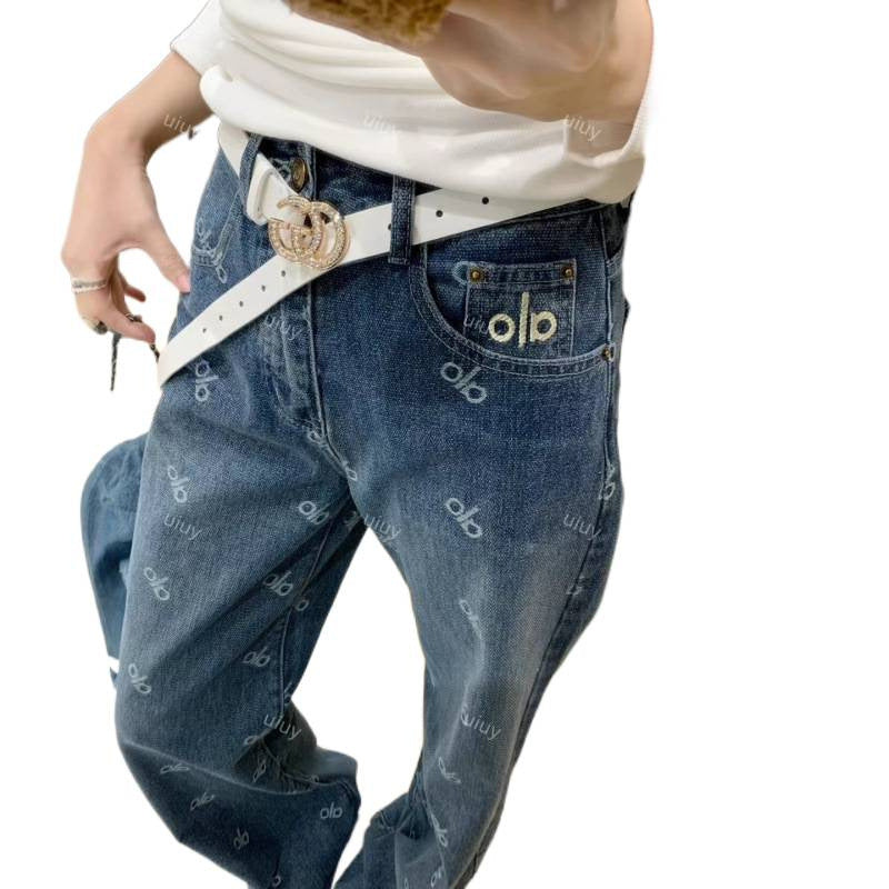 Damen Modische Baggy Jeans mit hohem Bund Shop Nory