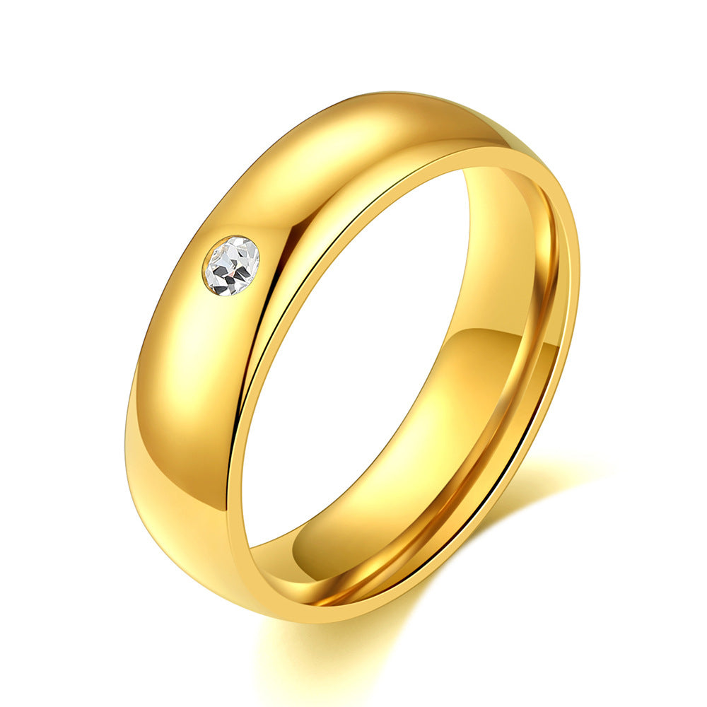 Damen Ring mit funkelndem Kristall und modernem, poliertem Design Shop Nory