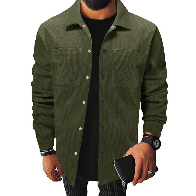 Herren Hochwertige Cordjacke mit praktischen Brusttaschen