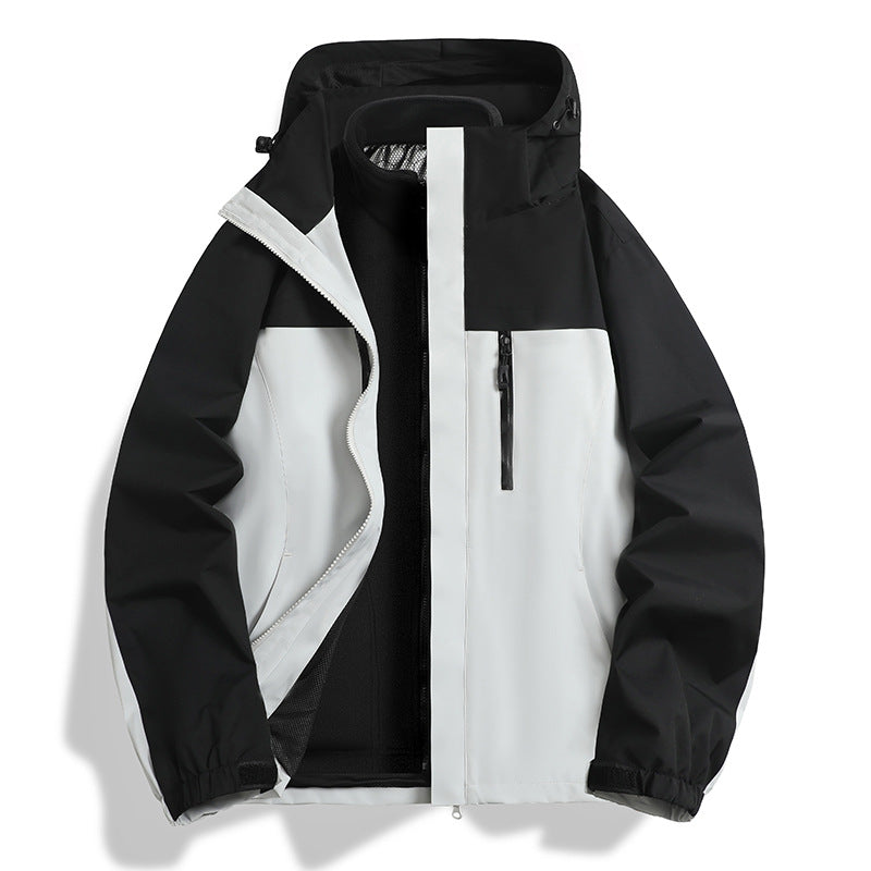 Herren Zwei-in-eins Softshell-Hybridjacke mit abnehmbarer Fleece-Innenjacke und wasserabweisender Membran Shop Nory