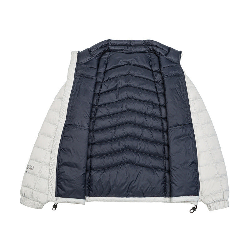 Unisex Kurze Boxy-Isolationsjacke mit leichter Thermowattierung, hohem Stehkragen und Kordelzugsaum Shop Nory