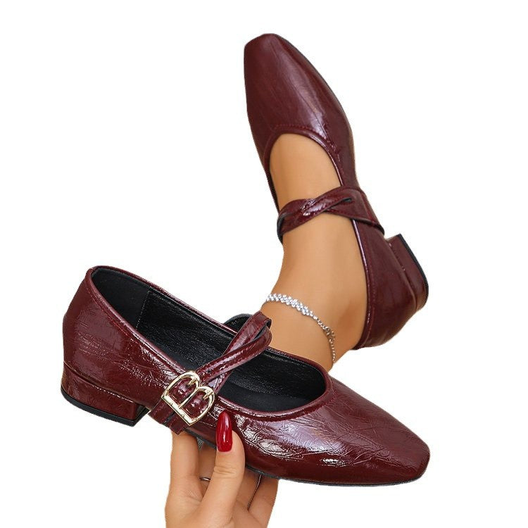 Damen Ballerinas mit dekorativer Schließe und elegantem Obermaterial