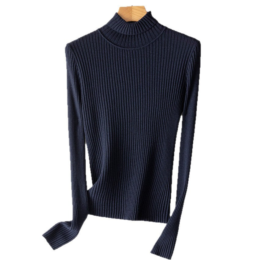 Damen Figurnaher Feiner Rippstrick-Rollkragenpullover mit Stretch-Finish Shop Nory