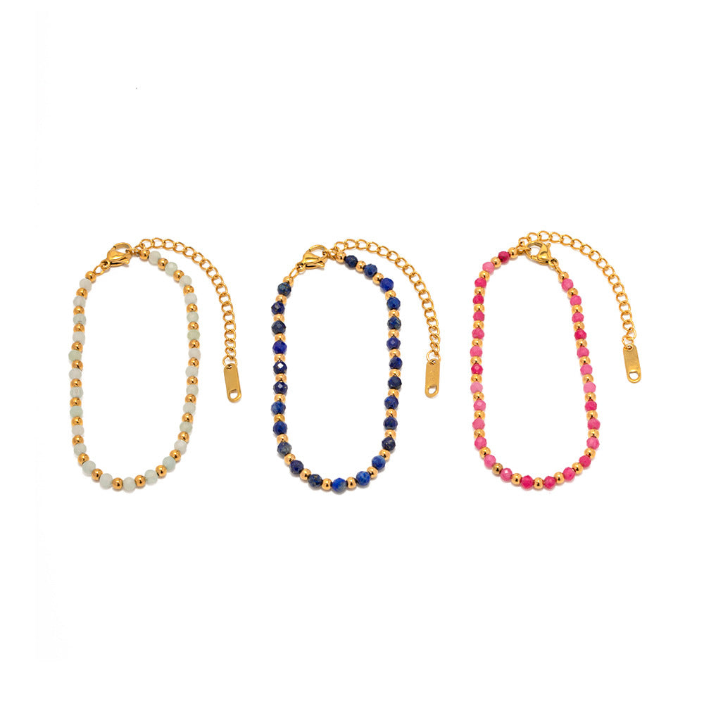 Damen Armband mit funkelnden Kristallen und goldenem Gliederdesign Shop Nory