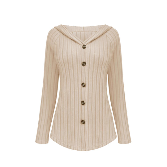 Damen Gerippte Longcardigan-Tunika mit Knopfleiste und Eingrifftaschen Shop Nory