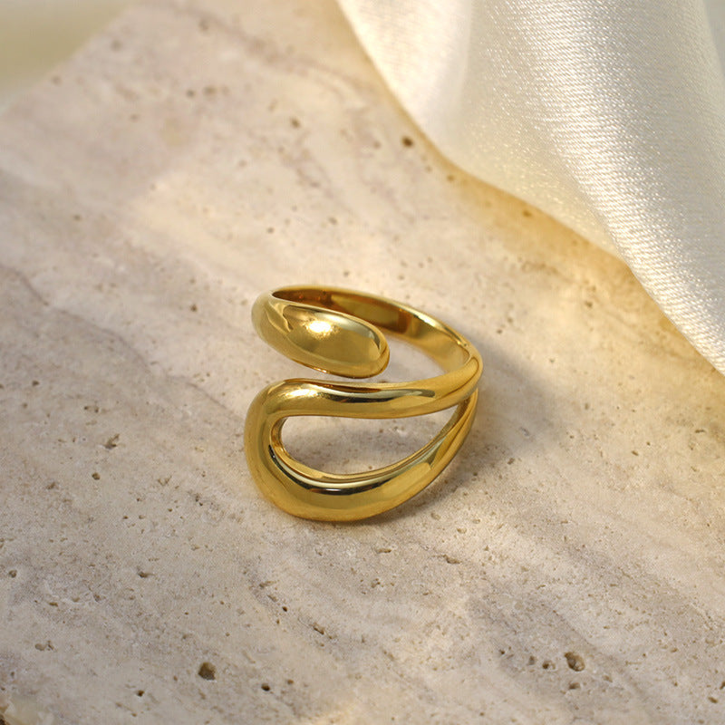 Damen stilvoller geschwungener Designring Shop Nory