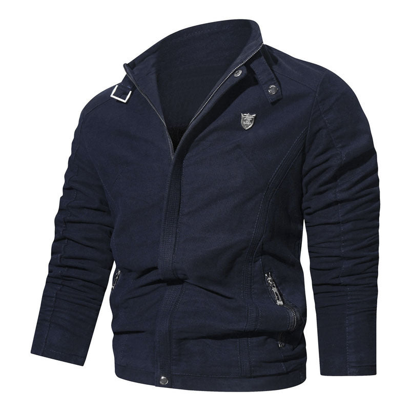 Herren Wildleder-Optik Zip-Blouson im Worker-Cut mit Stehkragen Shop Nory