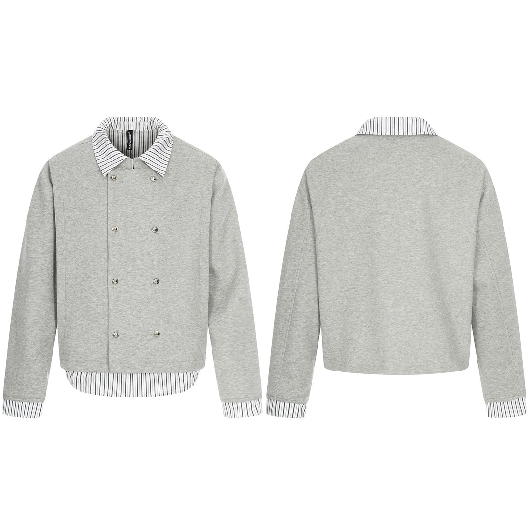 Herren Kurzblouson mit doppelreihiger Knopfleiste und Hemdkragen‑Optik Shop Nory