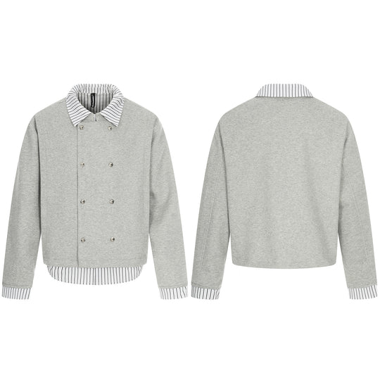Herren Kurzblouson mit doppelreihiger Knopfleiste und Hemdkragen‑Optik Shop Nory