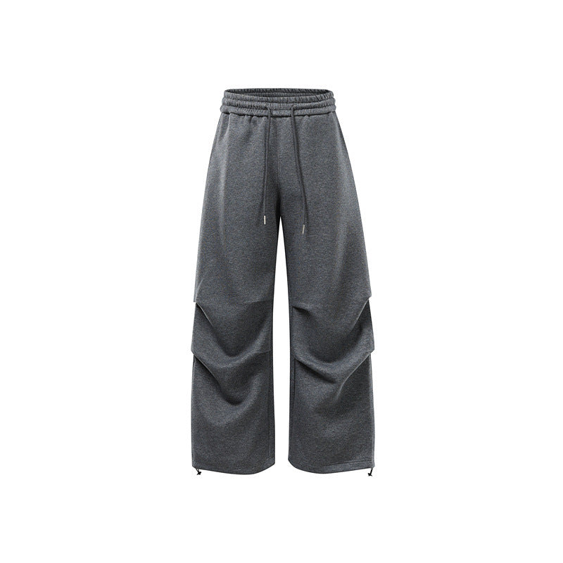 Unisex Weite Sweat-Cargohose mit Ebenenpasse, elastischem Kordelbund und verstellbarem Saum Shop Nory