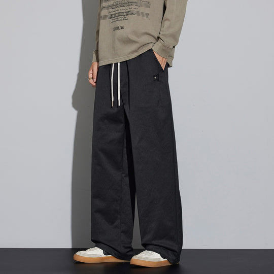 Herren Weite Relaxed‑Fit Stoffhose mit Tunnelzug & Bügelfalte Shop Nory