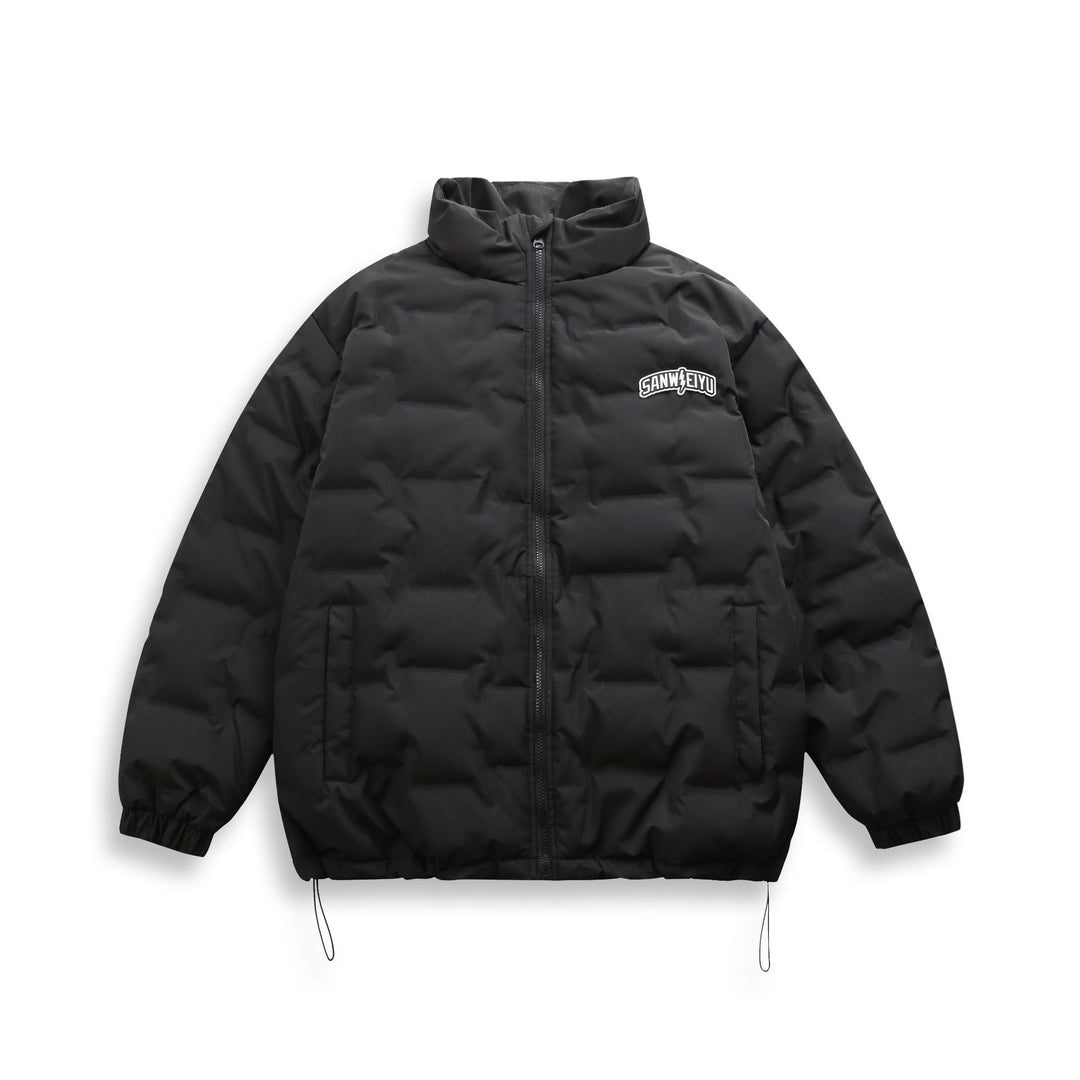 Unisex Kurz geschnittene minimalistische Thermo‑Pufferjacke mit hohem Stehkragen Shop Nory