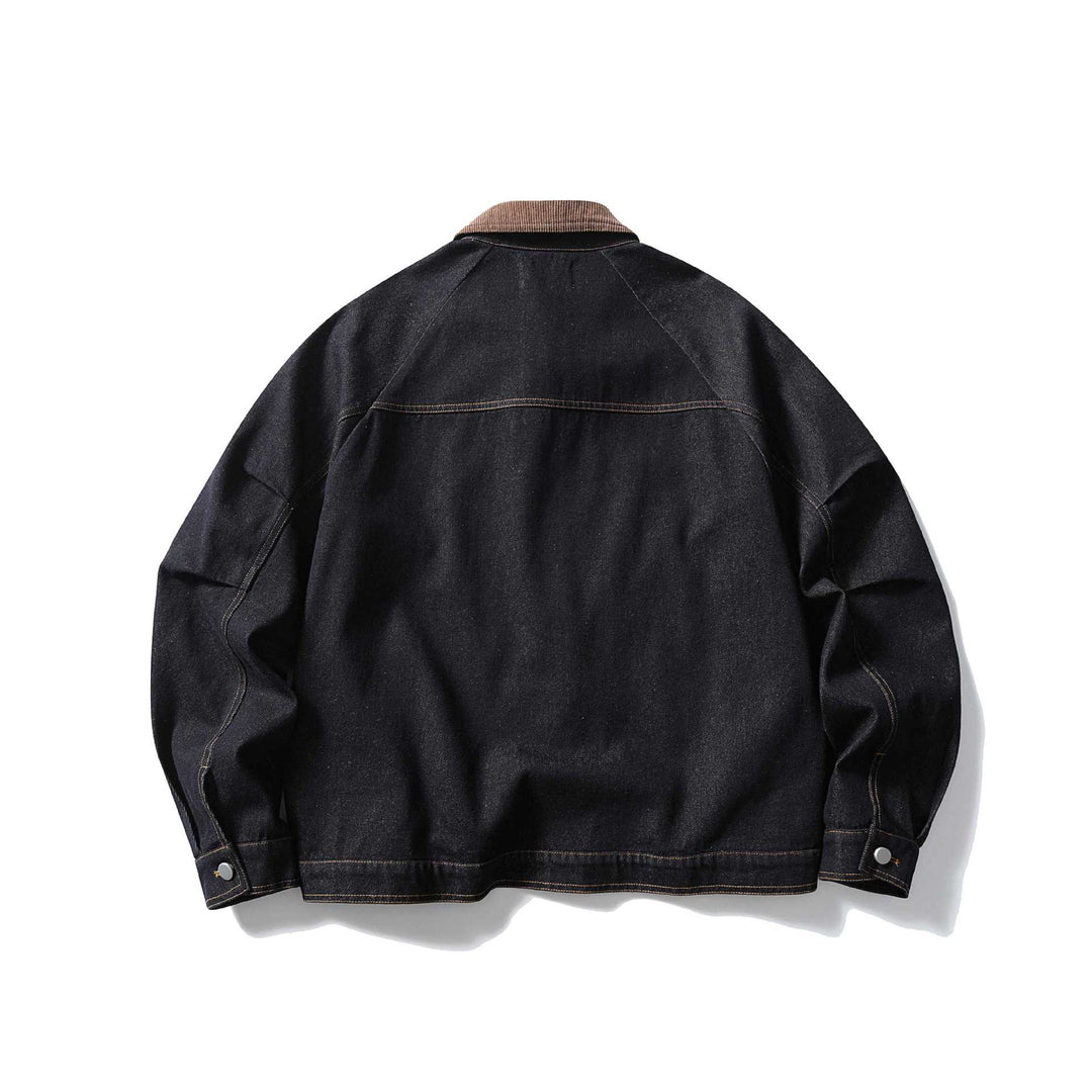 Herren Boxy-Jeansblouson mit Cordkragen und Druckknopfleiste Shop Nory