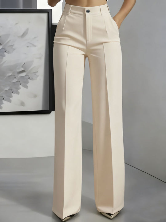 Damen Hochtaillierte Bundfalten‑Hose mit weitem Bein und Bügelfalte Shop Nory