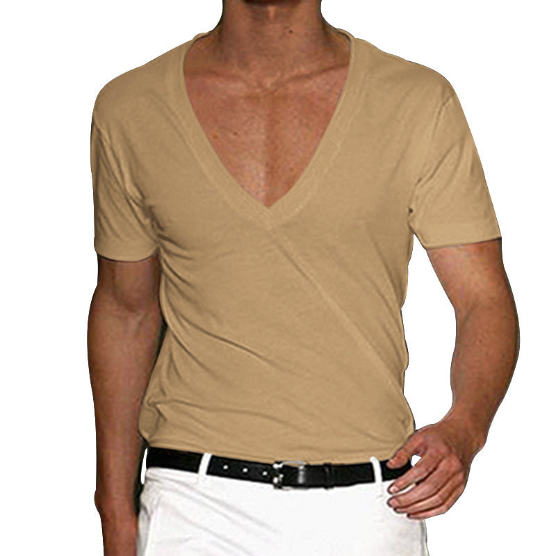 Slim Fit T-Shirt mit V-Ausschnitt