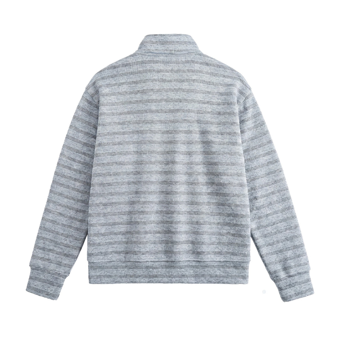 Herren Strukturiertes Halbzip-Strickpullover mit Stehkragen Shop Nory