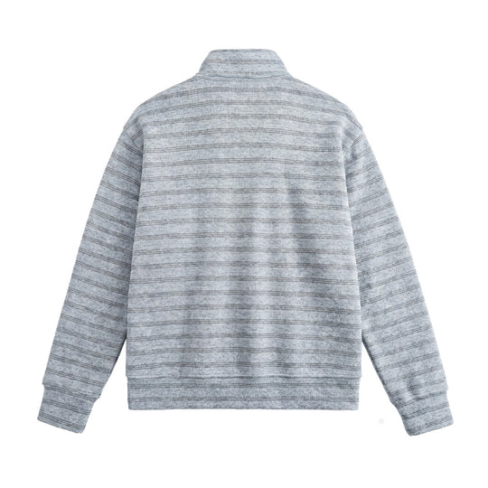 Herren Strukturiertes Halbzip-Strickpullover mit Stehkragen Shop Nory