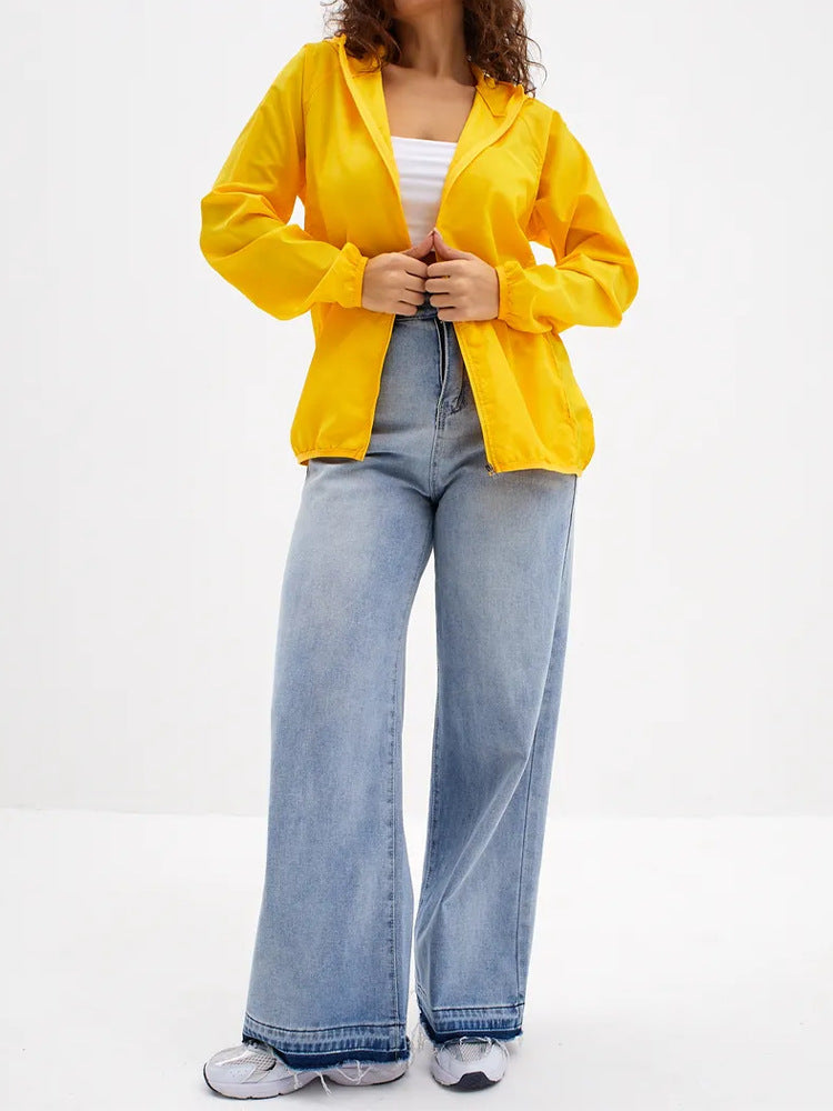 Damen Leichte Übergangsjacke mit Kapuze