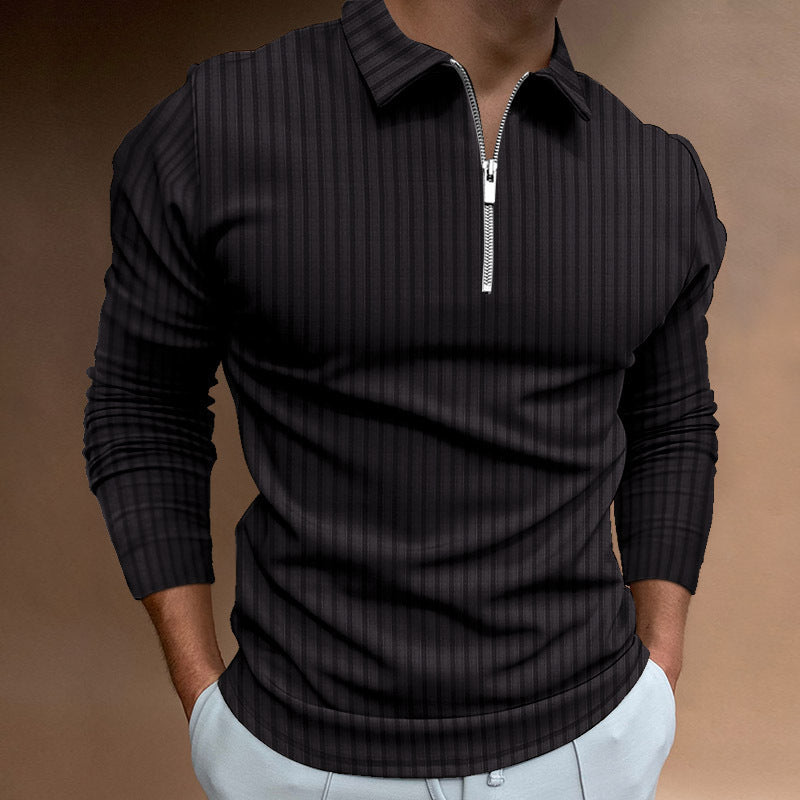 Herren modischer Poloshirt mit Reißverschluss
